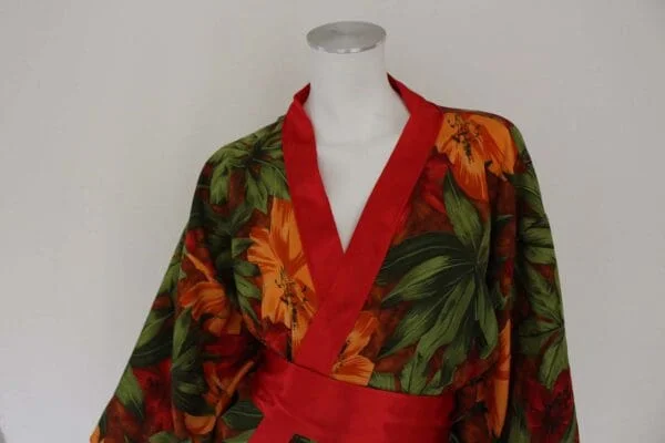 kimono hawai red long 03