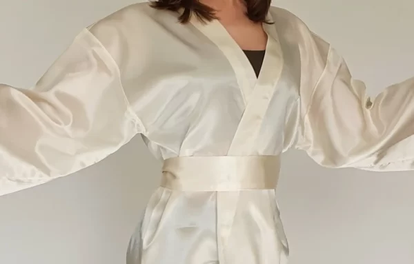 Satin Collection Kimono - Satijn Beige Passion - Afbeelding 6